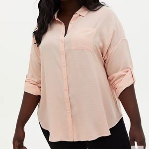 Torrid 3X Blush Button Up